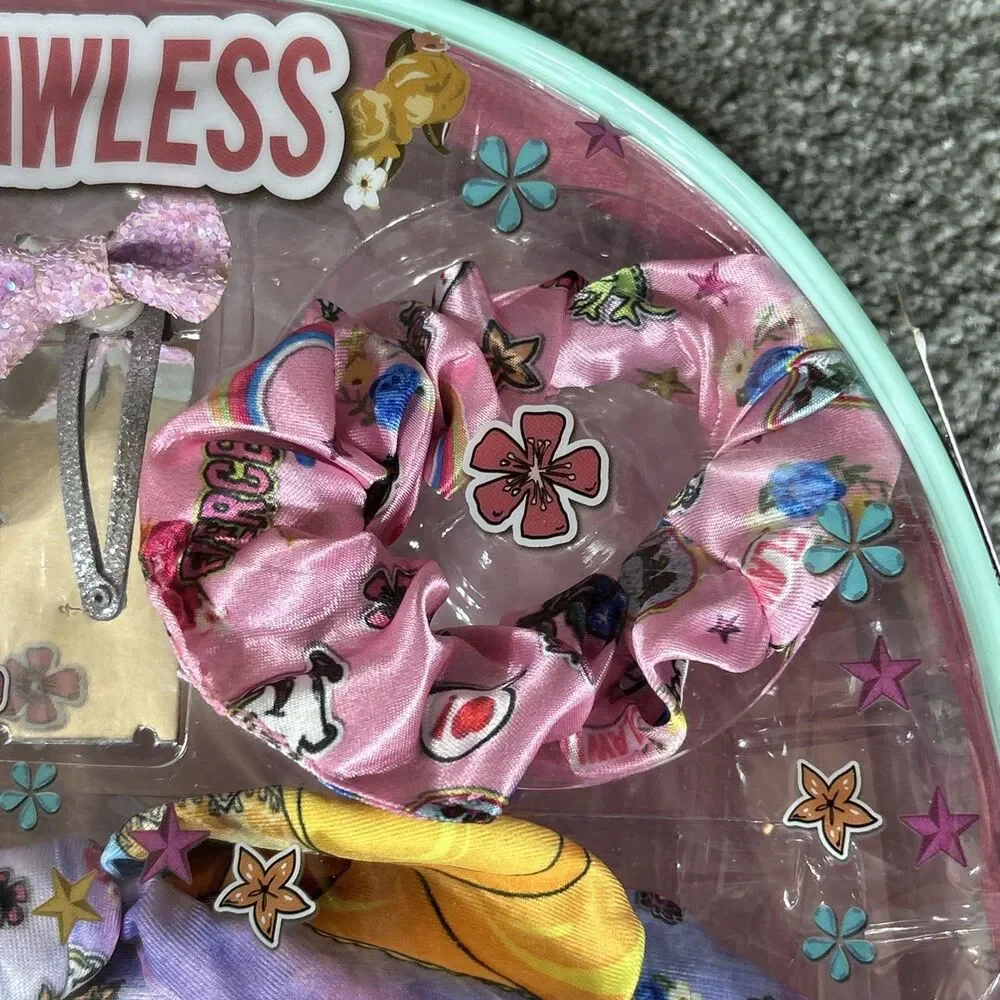 Disney Princess Scrunchies Hair Tie Sets Carry Bag Cinderella Lot Of 5